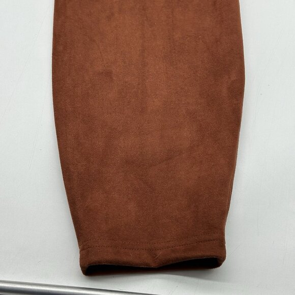 Wonderly Plus Size 1X Dark Russet Faux Sueded Scuba Casual Pull-On Pants NWT - Picture 7 of 10